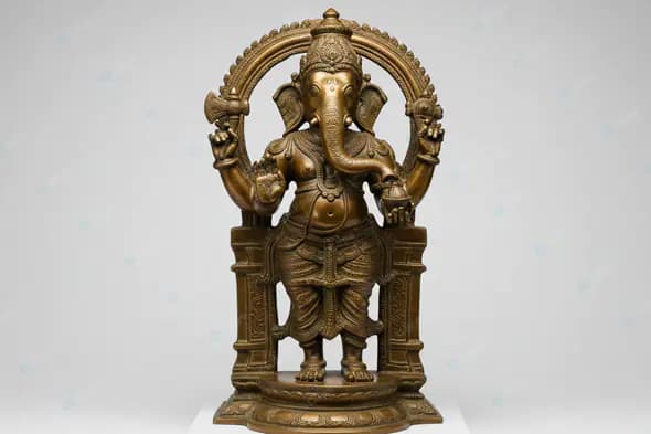 Ornate Bronze Ganesha Statue