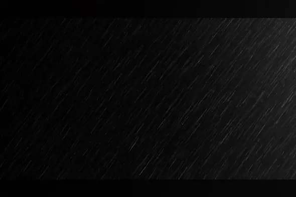Heavy Diagonal Rain Overlay on Black Background