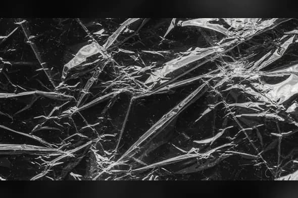 Title: Transparent Crumpled Plastic Texture Background