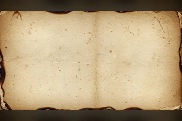 Aged Burnt Paper Texture with Natural Folds and Scorched Edges