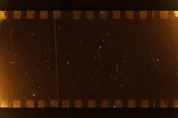 Vintage Film Strip Texture with Dust & Scratches Background
