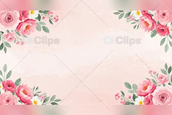 Elegant Pink Floral Border Background