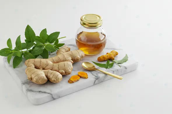 Ginger and Honey Wellness Composition