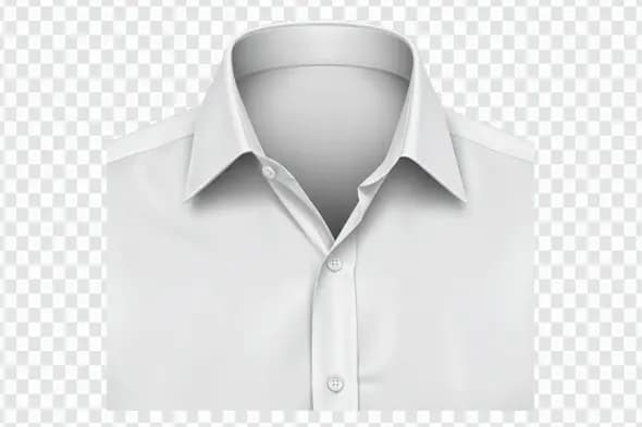 White Formal Shirt Collar PNG Clipart for Fashion Design Mockups