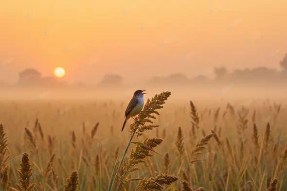 Songbird at Misty Sunrise