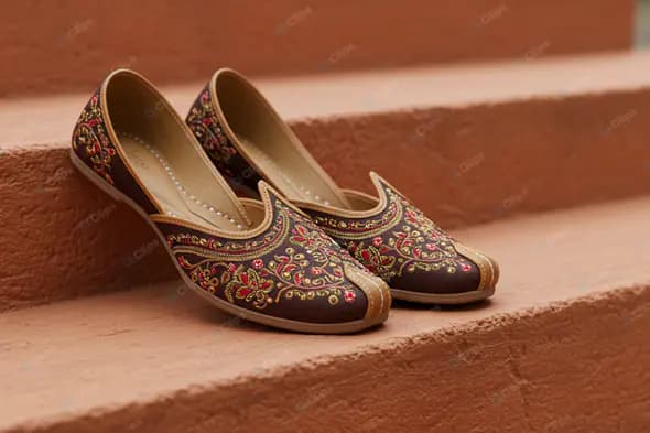 Embroidered Indian Mojari Shoes