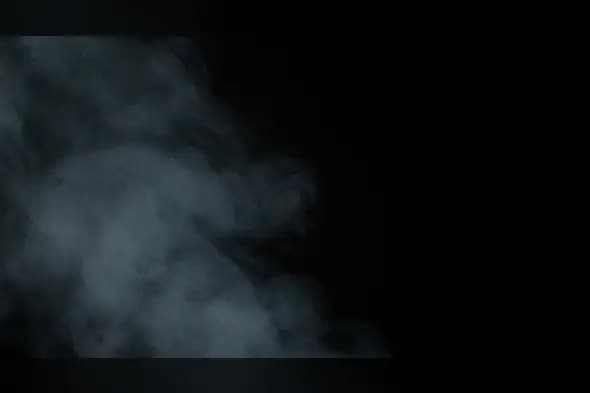Dense White Smoke Texture on Dark Black Background