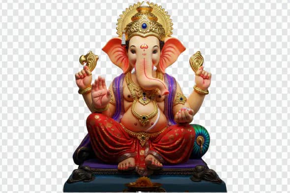 Lord Ganesha PNG Clipart for Festivals, Puja, and Decorations