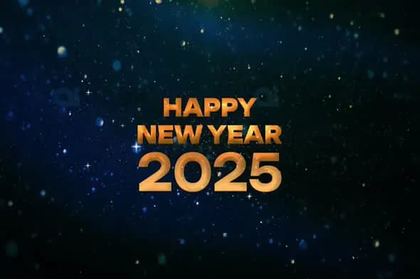Sparkling Happy New Year 2025 Animation