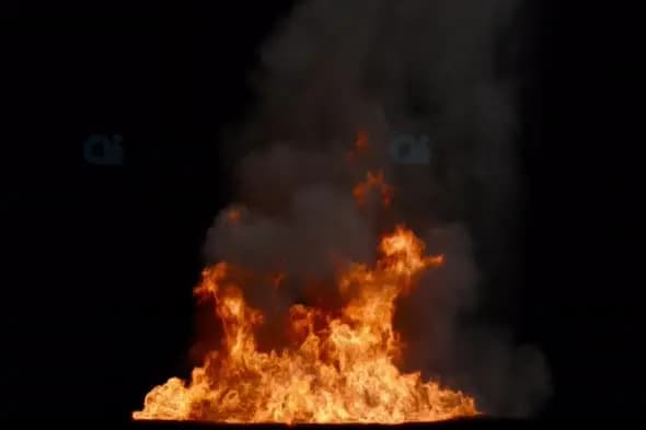 Realistic Fire and Smoke Explosion - High-Impact Motion Graphic