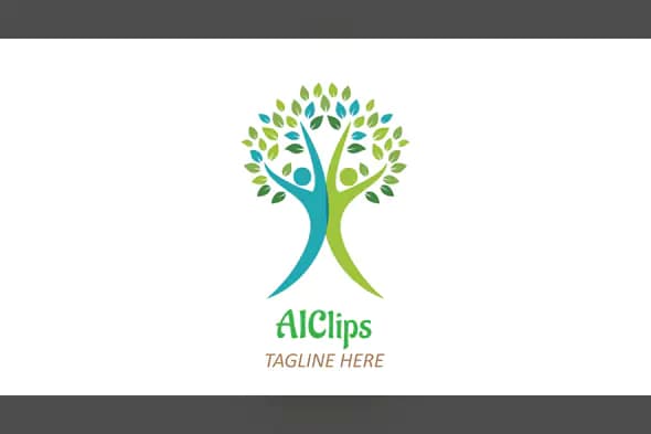 Tree of Life Logo with Human Figures for Wellness, Nature, and Community Brands
