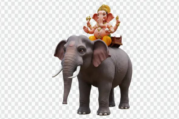 Ganesha Riding Majestic Elephant