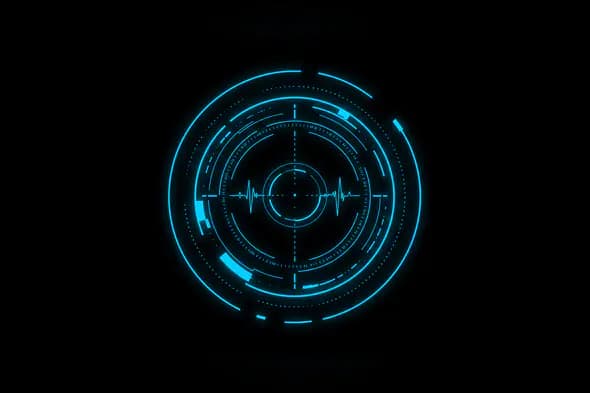 Heartbeat Style Futuristic HUD Circle Design