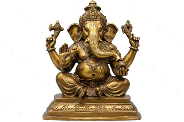 Majestic Bronze Ganesha Sculpture