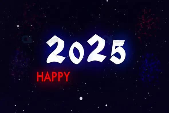 Happy New Year 2025 Fireworks Animation