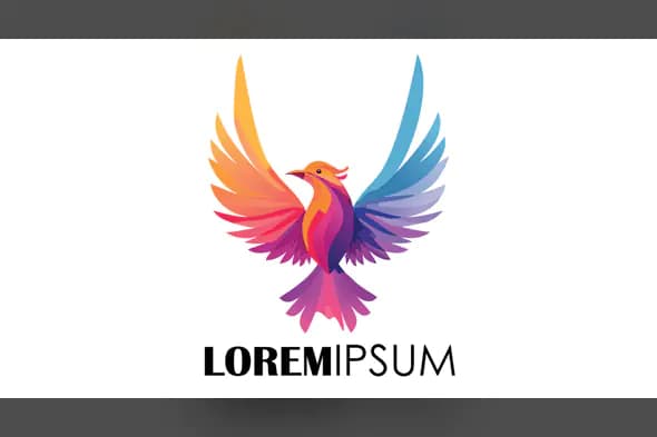 Colorful Gradient Flying Bird Logo Design for Modern Brands