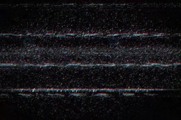 "Static Glitch Effect Overlay with Distorted Noise Animation"