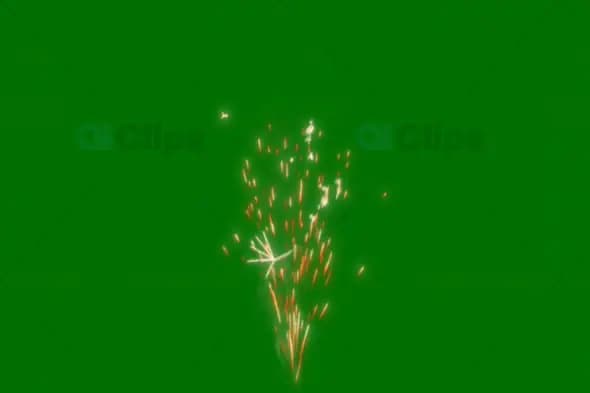 Fireworks Burst Animation on Green Screen