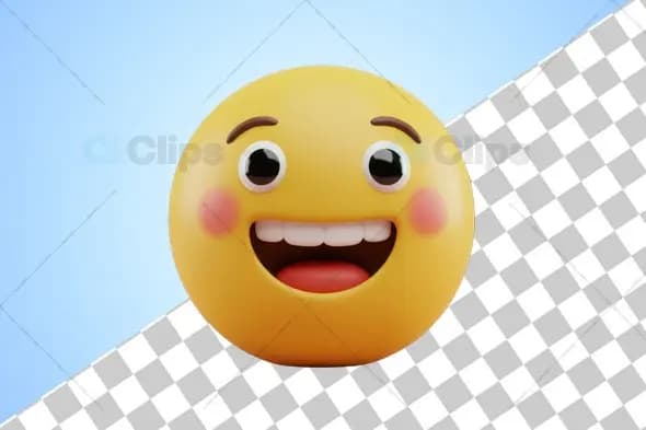 Cheerful Emoji 3D Model