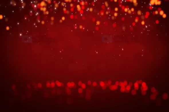 Red and Gold Sparkling Bokeh Light Background