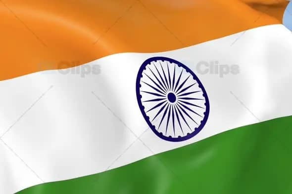 Waving Indian Tricolor Flag Animation