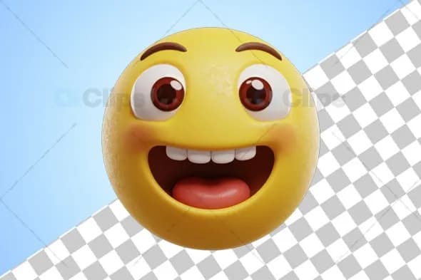 Excited Smile 3D Emoji