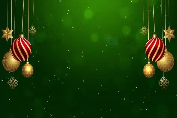 Festive Christmas Background with Ornaments