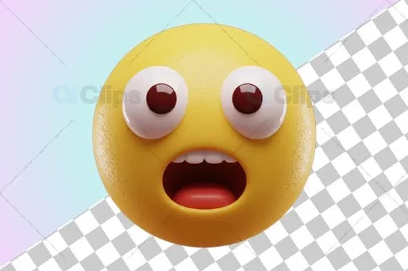 Astonished 3D Emoji