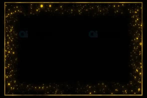 Golden Glitter Frame Animation Background
