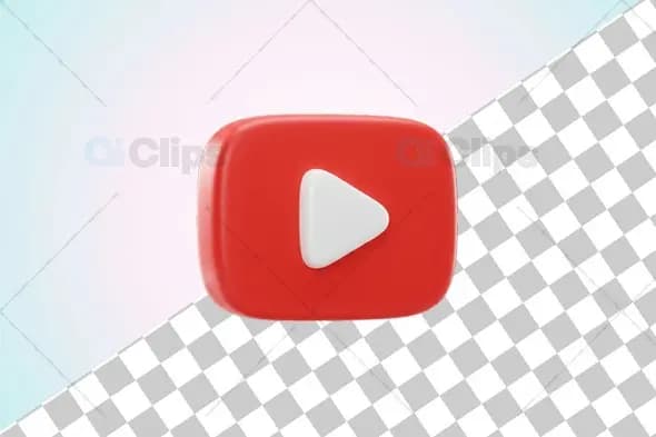 3D Play Button Icon