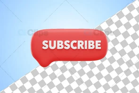 3D Subscribe Button Icon
