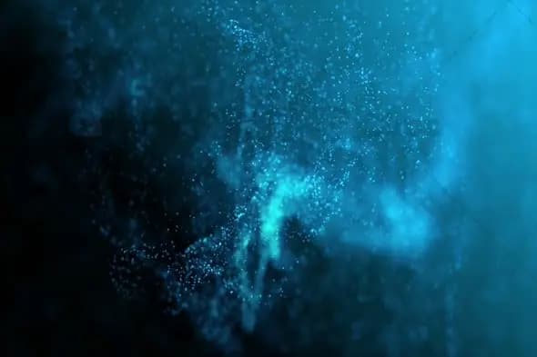 Abstract Blue Particle Flow Animation