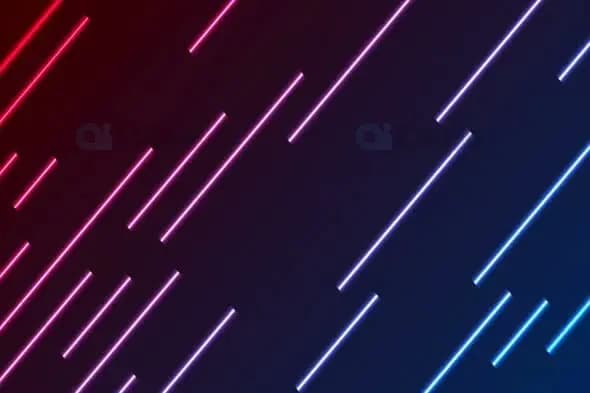 Diagonal Neon Light Streaks Background