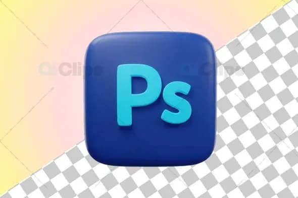 3D Photoshop "Ps" Icon