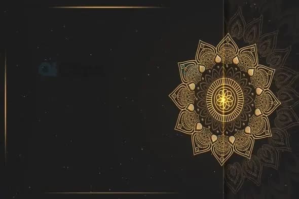 Elegant Mandala Design with Golden Glow Animation