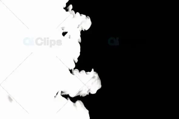 Dynamic Smoke Transition with White Smoke on Black Background