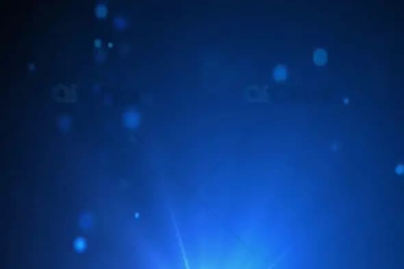 Radiant Blue Light with Particles and Lens Flare