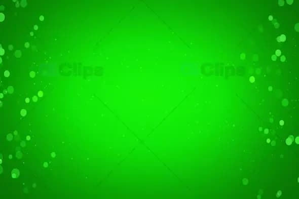 Green Bokeh Light Particle Background