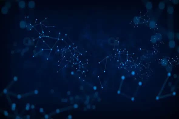 Futuristic Blue Network Connections Background