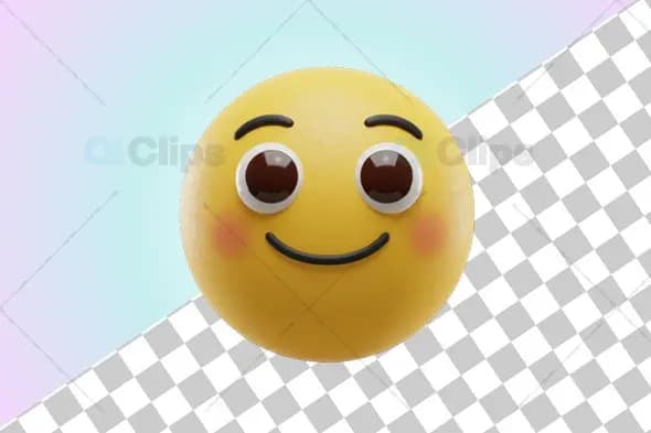 Gentle Smile 3D Emoji