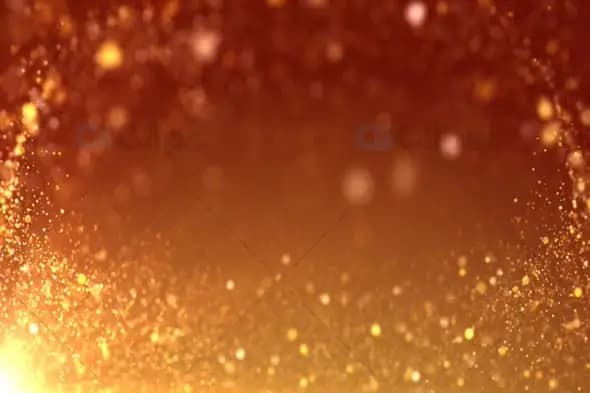 Warm Golden Glitter Particles Background
