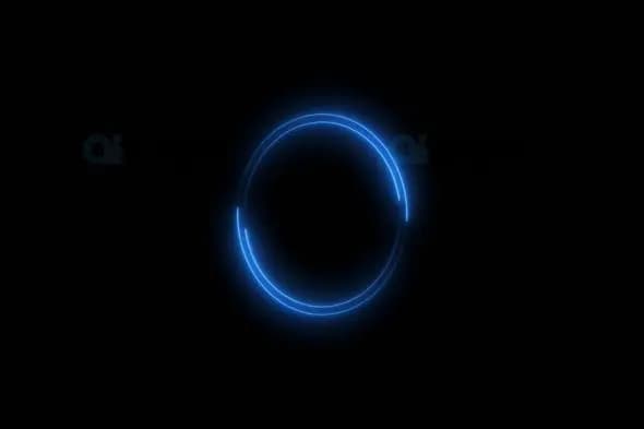 Neon Blue Circular Loading Animation