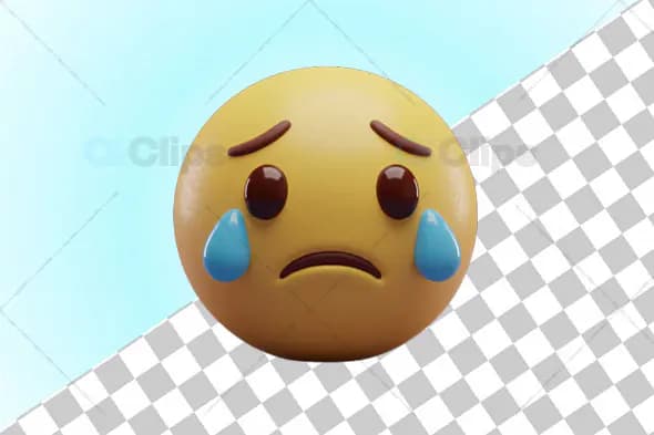 3D Crying Face Emoji