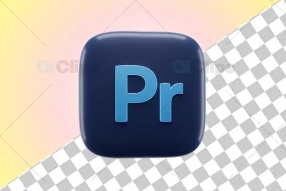 3D Premiere Pro Icon