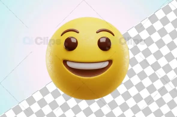 Smiling 3D Emoji Illustration