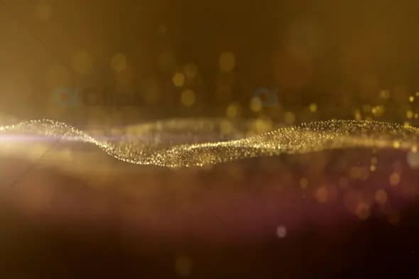 Golden Glitter Wave Motion Animation
