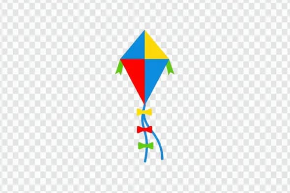 Vibrant Makar Sankranti Festival Kite Illustration Clipart PNG