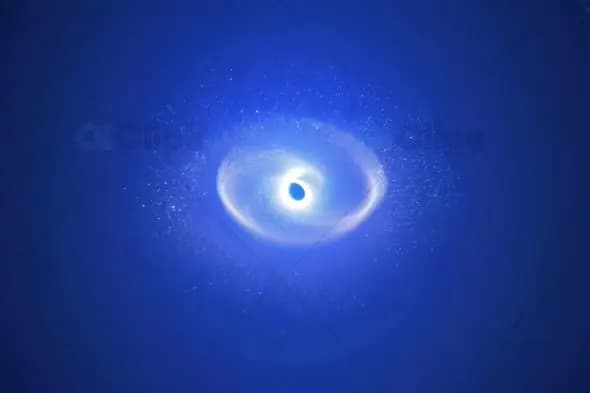Glowing Blue Spiral Galaxy Animation with Central Light Core
