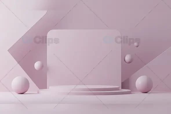 Minimalist Pastel Pink Podium Background