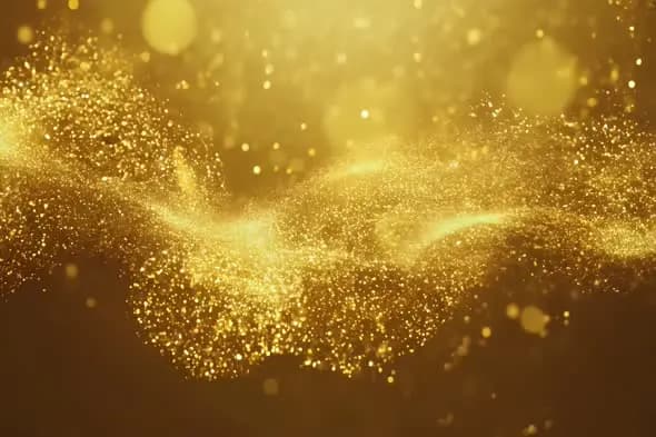 Luxurious Golden Particle Wave Background Animation